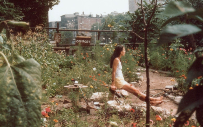 Liz Christy, skupnostna kmetija in vrt, New York, 1974 (foto Donald Loggins)