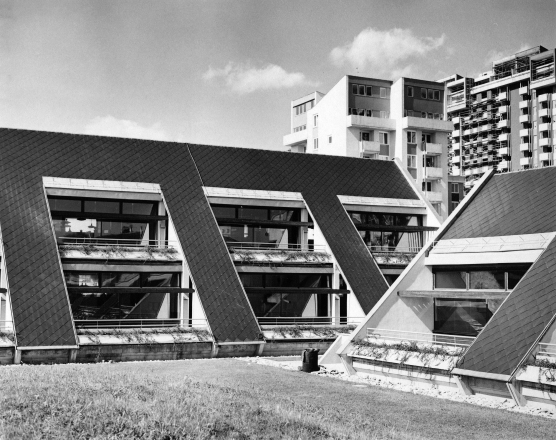 Vrtec Ciciban, enota Ajda, Ljubljana, 1974, arhitekti Milan Štrukelj, Hugo Porenta, Alenka Velkavrh, foto Vladimir Furlan