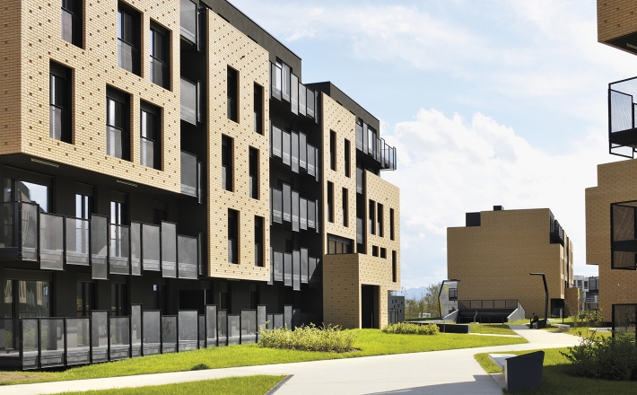 dekleva gregorič arhitekti: Opečna soseska Brdo v Ljubljani, 2014, foto Miran Kambič