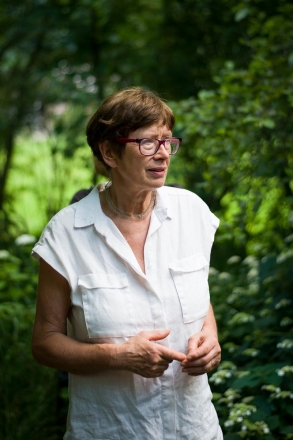 Obisk vrtov Jute Krulc v Žireh, 3. julij 2015. Foto: Blaž Jamšek