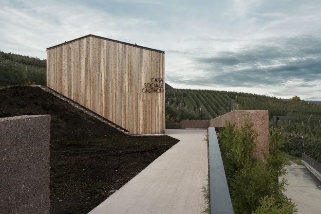 2017 Piranesi Honorable Mention: New social house in Caltron, 2015 architect Mirko Franzoso, photo Mariano Dallago
