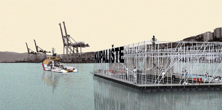 2017 Piranesi Student Honorable Mention: Floating Pool Parasite, Rijeka, Croatia, 2017, students: Robert Barbir, Nika Bralić, Ivana Brzović, Ivan Bulian, mentors: Prof. Mateo Biluš, doc. Vedran Duplančić, doc. Zorana Protić, Faculty of architetecture