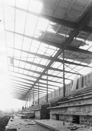 Carmen Jež Gala, Projekt tribune FD Železničar v Šiški, 1952, arhiv IMK