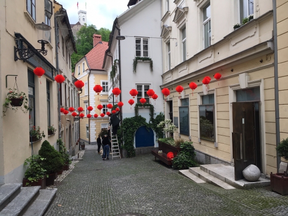 Zidovska steza before the opening of the exhibition, photo Maja Ivanic
