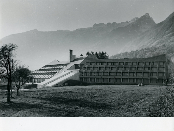 Hotel Kanin, Bovec, 1969–73, arh. Janez Lajovic, Mija Zrnec, Janez Kovič, foto Janez Kališnik 