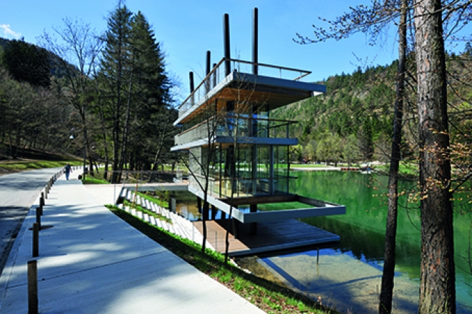 Rowing Centre and Regatta Finish Arena with a new Referee Tower  Architects Sandra Banfi Škrbec, Miha Kajzelj, Iztok Kavčič, Iztok Lemajič  Photographs: Miran Kambič