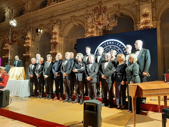 Prize winners on stage