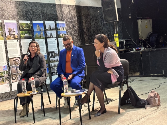 opening in OKC Abrašević, Mostar: Senada Demirovic, Bostjan Bugaric, Maja Ivanic, photo Gordana Boberić