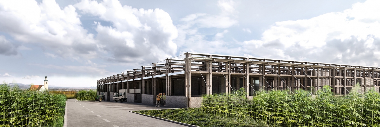 PLEČNIK FUND SCHOLARSHIP 2023. CAN WE BUILD DIFFERENTLY? CONCEPTUAL DESIGN OF THE HEMP CONCRETE FACTORY IN ŠMATEVŽ PRI GOMILSKEM, 2022. author Lenart Piano