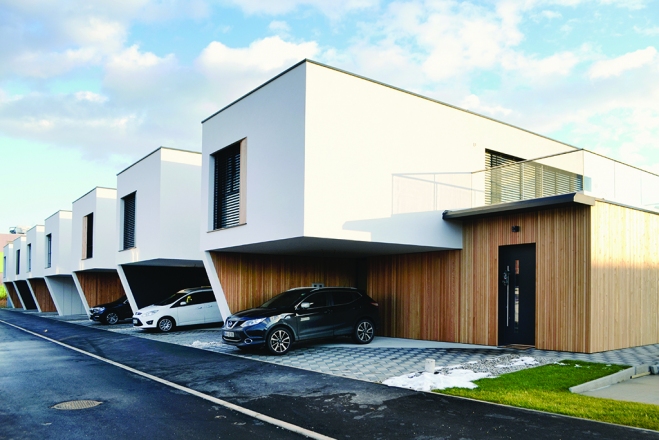 Terraced houses pod Pekrsko gorco, Maribor, 2019, Coinhab architects, photo Tadej Bernik, Tomaž Pažek