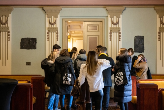 Open House Europe partners touring Vilnius. Photo by Bon Alog © Courtesy of Architektūros fondas